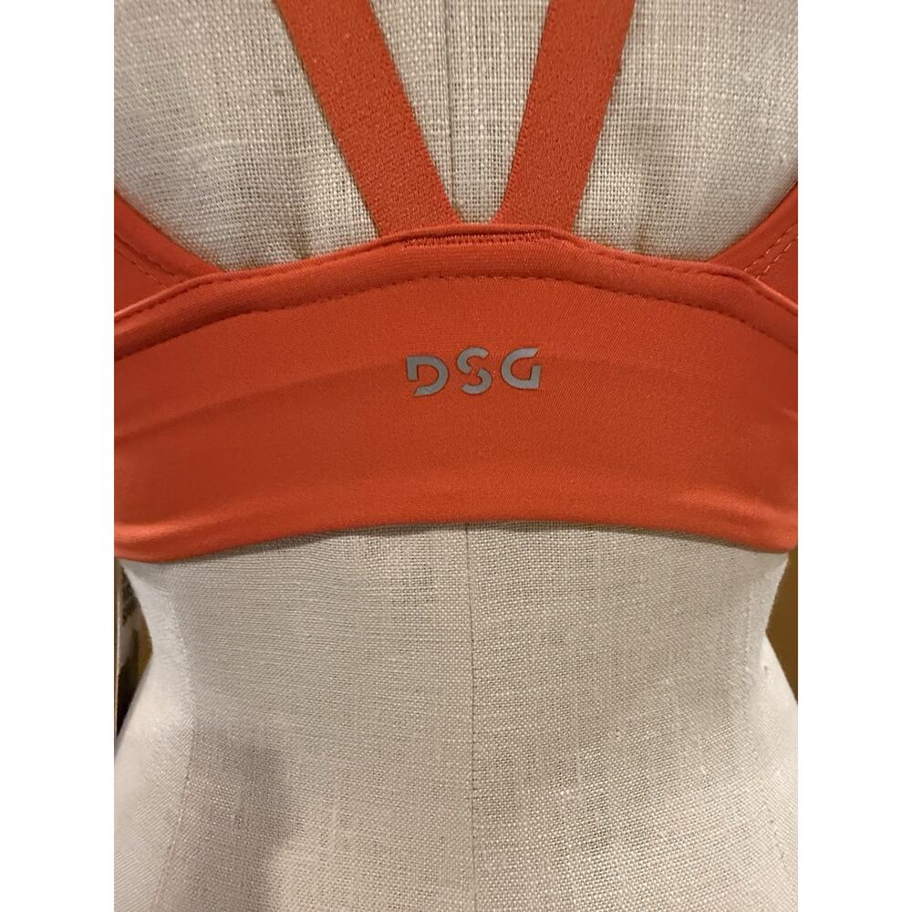 DSG Women’s Strappy Compression Sports Bra XS Ginger Orange Medium Support New - Picture 6 of 10